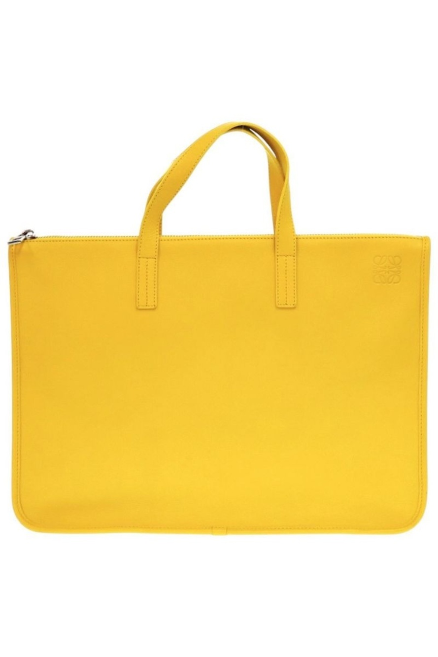 Loewe Anagram Leather Yellow Business Bag 1903